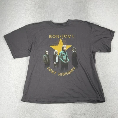 Camiseta Bon Jovi Lost Highway North America 2008 Unisex Gráfica 2007 Talla 2XL Foto 1 de 4