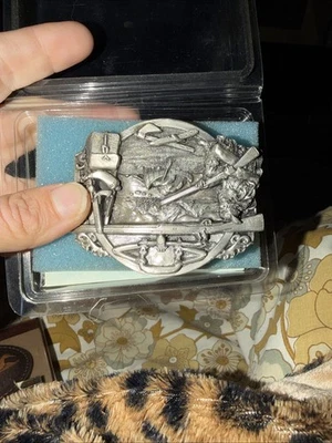 Винтажный оловянный ремень Siskiyou Buckle Co. INC 1984 O-20 пистолет - Изображение 1 из 4