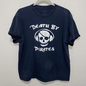 Port And Company Men’s Short Sleeve Shirt Size L Death By Pirates - Picture 1 of 6