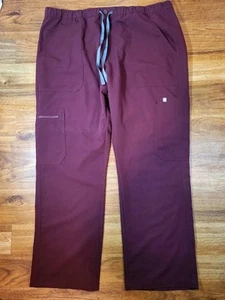 Figs Mens Scrub Pants Maroon Burgundy Cairo Cargo Technical Collection Size XXL - Picture 1 of 5