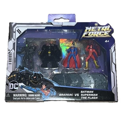 DC Comics Metal Force Team up Brainiac Vs Batman Superman The Flash Set 4 - Image 1 of 4