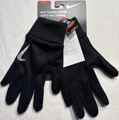 Nike Thermal Running Gloves Men's Sz Small Black/White FREE SHIPPING - Image 1 of 4
