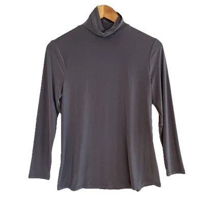 SLINKY BRAND Mujer Talla Pequeña Gris Manga Larga Cuello Alto Elastizado DEFECTUOSO Foto 1 de 4