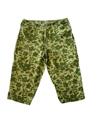 Pantalones de mezclilla vintage años 90 primera edición Liz Claiborne florales verdes talla 12 32x19 usados en excelente estado Foto 1 de 4