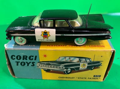 Corgi 223 Chevrolet Impala STATE PATROL CAR in Original Box - Image 1 of 4