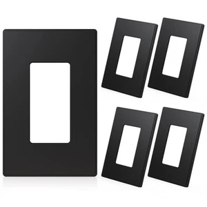1 Gang Screwless Decorative Wall Plates, Mid-Size Unbreakable Thermoplastic F... - Picture 1 of 6