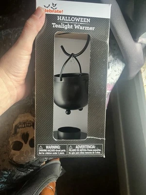 JUEGO CALENTADOR CANDELABRO CERÁMICA, CASA Y ÁRBOLES, NUEVO. 2 TEALIGHTS INCLUIDOS. Foto 1 de 2