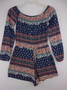TOPSHOP US sz 2 Off Shoulder Romper (Shorts) Floral Print - Picture 1 of 3