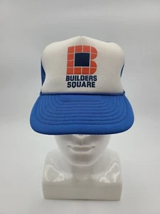 Builders Square Vtg Trucker Hat Snap Back Foam Rope Hat Construction Retail - Picture 1 of 7