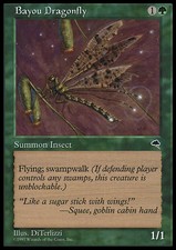 Magic the Gathering MTG Bayou Dragonfly (215) Tempest   LP