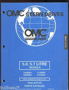 1998 OMC STERN DRIVE PARTS MANUAL 5.0 & 5.7  LITRE  MODELS - Imagen 1 de 2