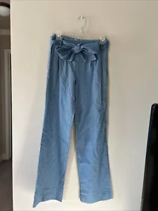 Draper James Chambray Wide Leg Soft Denim Pants Sz 0, Inseam 33” Reg$98 - Picture 1 of 7