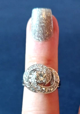 Diamond Ring Engagement Wedding Ring Platinum Natural Diamonds * APPR. $6835 - Image 1 of 4