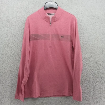 Camisa Travis Mathew Para Hombres Pequeña Brezo Rojo Tierra Atardecer Serenata 1/4 Cremallera Golf Foto 1 de 4