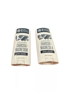 ( PACK OF 2 ) Schmidt's Natural Deodorant Stick CHARCOAL MAGNESIUM  3.25 oz BIG - Picture 1 of 2