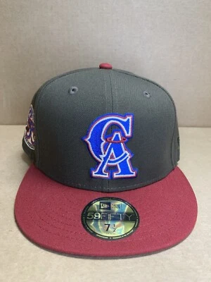 New Era 59Fifty California Angels 35th Anniversary Patch Fitted Hat Brown/Red  - Image 1 of 4