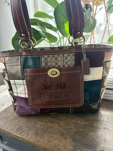 Coach G0773-11358 Limited Edition Multi Color Logo Patchwork Shoulder Handbag - Picture 1 of 20