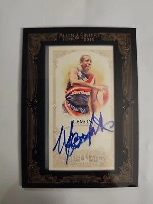 MEADOWLARK LEMON 2012 Topps Allen & Ginter Black Framed Mini On Card Auto SP  - Image 1 of 4