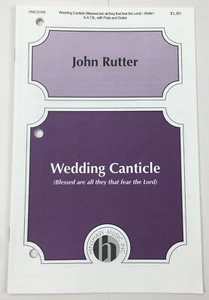 Wedding Canticle SATB Chorus Piano Flute Guitar Sheet Music John Rutter Hinshaw - Picture 1 of 4