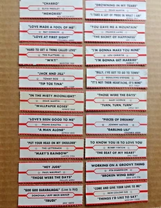 (18) 1957 Star Title Strips For Juke Box. All Different Titles & Artists - Picture 1 of 1
