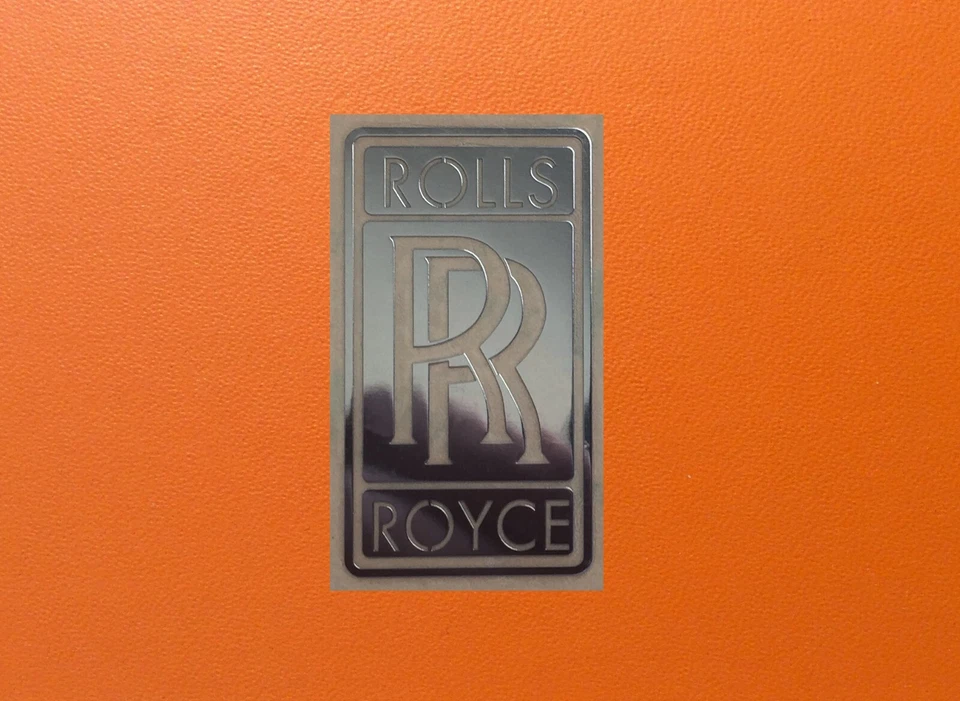 1 pcs Sticker for Rolls Royce Silver Chrome Color Logo Decal Badge 16mm x 30mm - Image 1 of 1