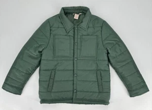 Sweet Stories Jacket Gir's Medium (10/12) Green Puffer Coat Snap Beautiful NWOT - Picture 1 of 14