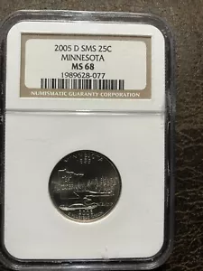 2005 D SMS Minnesota State Quarter NGC Certified MS68 - Picture 1 of 2
