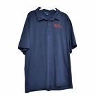 Port Authority Russell Doit Center Mens Blue Polo Shirt Polyester Solid Size 2XL