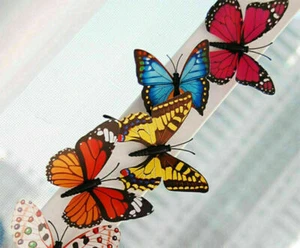 24 piezas Mariposas Artificiales Multicolor con Imán Decoración Hogar Accesorios - Imagen 1 de 12