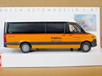 Busch 52613 1/87 2014 Mercedes Benz Extended Van Swiss Post Publicar Novo Na Caixa - Imagem 1 de 4