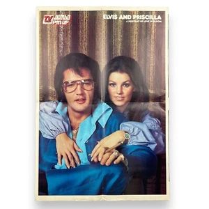 Vintage 1978 TV Week Elvis & Priscilla Presley Jumbo Pin Up Fold Out Poster - Picture 1 of 4