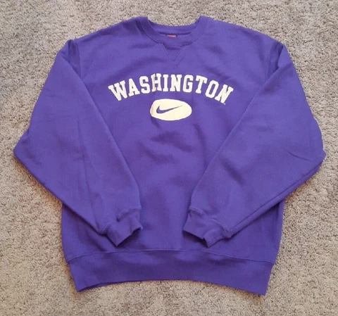 Vintage Nike Team Washington Huskies Crew Neck Sweatshirt sz L Cover