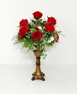 KENTUCKY DERBY HORSE FIGURINE WINNER TALL CANDLESTICK CENTERPIECE RED ROSE GIFT - Picture 1 of 8