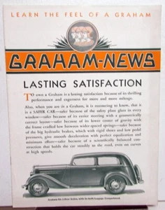 1935 Graham NEWS Six Eight Supercharged Sales Brochure Original - Picture 1 of 5