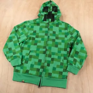 MAD ENGINE Minecraft Creeper full zip mask hoodie sweatshirt YOUTH MEDIUM tag - Picture 1 of 5
