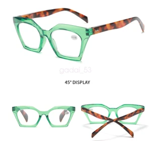 2024 Vintage Cat-eye Reading Glasses HD Eyeglasses Spring Leg 1.0 2.0 3.0 4.0 - Picture 1 of 12