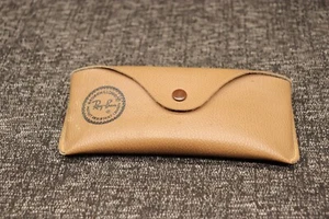 Vintage Ray Ban Sonnenbrille Hartschalenetui hellbraun Leder nur Etui - Bild 1 von 5