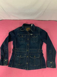 Chaqueta Levi Strauss Signature para mujer mediana azul algodón mezclilla cintura pestañas largas - Imagen 1 de 9