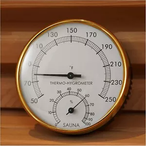 Sauna Thermometer 2 in 1 Fahrenheit Thermometer Hygrometer for Sauna Room - Picture 1 of 6