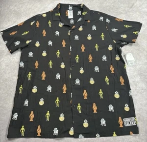 Star Wars Greatest In The Galaxy Button Up Shirt Men’s Size 2XL Disney NWT - Picture 1 of 21