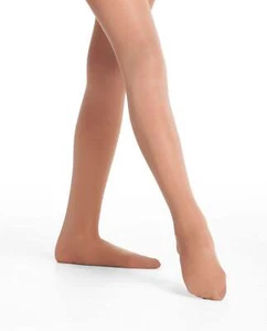 Danskin Classic Light Toast Girls 703 Basic Footed Tight - Picture 1 of 3