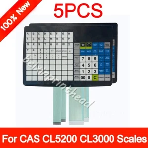 5PCS Keyboard For CAS CL5200 CL3000 Scales W/ Pole Keypad including Overlay - Picture 1 of 9