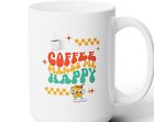 Coffee Makes Me Happy Mug Retro Coffee Mug Mug For Coffee Lover