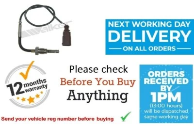 Sensor de temperatura de gas de escape para AUDI A8 D4 4.2 TDI 2013 a 2018 se adapta antes de Turbo Foto 1 de 4