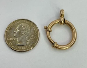 ENORME BROCHE DE PERNO MARINERO ORO MACIZO ANTIGUO 22,22 MM 14K 5,1 GRAMOS (J1543)  - Imagen 1 de 9