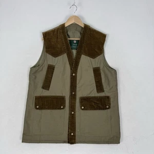 Dunn & Co Tweed Jacket Mens Large Brown Corduroy Hunting Shooting Vest Gilet - Picture 1 of 11