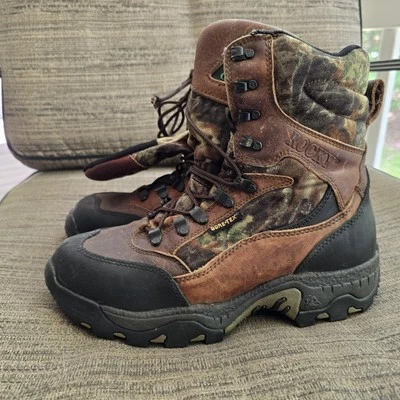 Rocky 800g Thinsulate Gore-Tex Hunting Boots Men’s 8.5 Leather Camo Waterproof M - Image 1 of 4