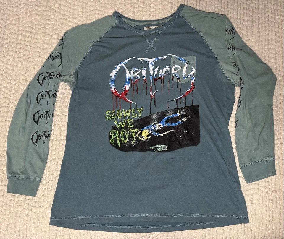 Obituario - XL - Camisa Manga Larga - Causa de Muerte RARA Foto 1 de 3