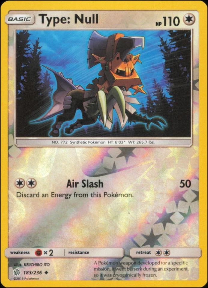 Pokemon - Type: Null #183/236 - SM - Cosmic Eclipse Reverse Holo - Image 1 of 2