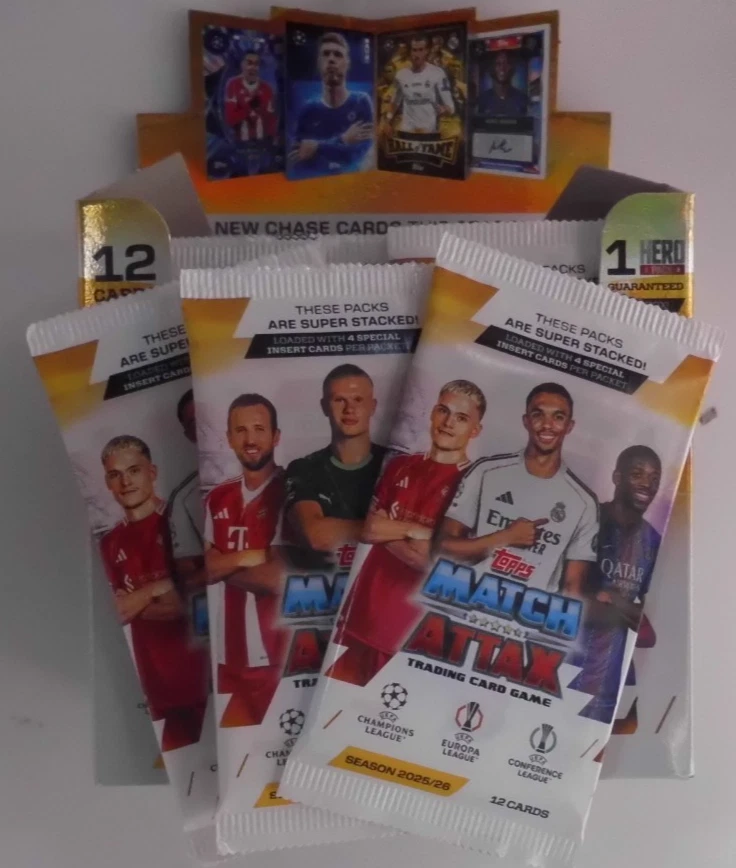 Topps Match Attax 2025/26 12 31x Packets 372 Cards Total - 25/26 &